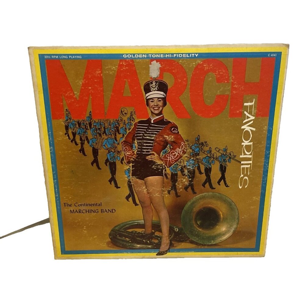 The Continental Marching Band March Favorites (Vinyl) Golden Tone C 4041 VG+ LP